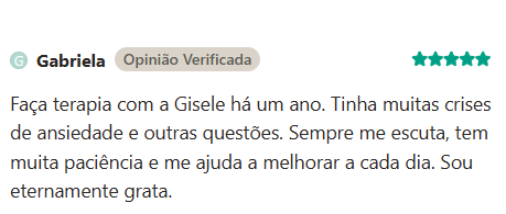Avaliação de paciente no Google