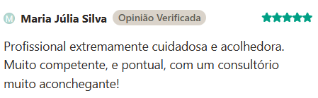 Avaliação de paciente no Google